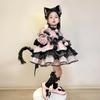 Halloween Girl Cute Dress Luna Cat Cosplay Dress Children Lolita Puff Dress Princess Dress
