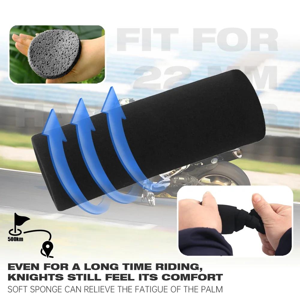 Universal 22mm Motorcycle Handlebar Cover Foam Hand Grips Sponge Gloves Lever Cover Anti Vibration Anti-slip Motocross Moto Grip