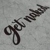 Get Naked Bathroom Wall Decor Black Metal Letters for Home Sticker for Living Room or Bathroom, Elegant and Fun Wall Decoration