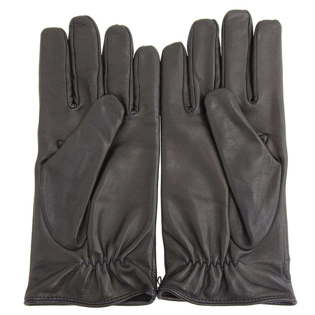 Pristine EMPORIO ARMANI gloves black Lamb leather mens L Used
