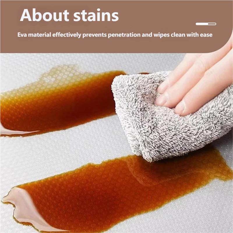 Kitchen EVA Cabinet Liner Waterproof Mat Moisture Proof Drawer Pad for Home Shoe Cabinet Table Protection Oil Resistant Easy Clean Durable