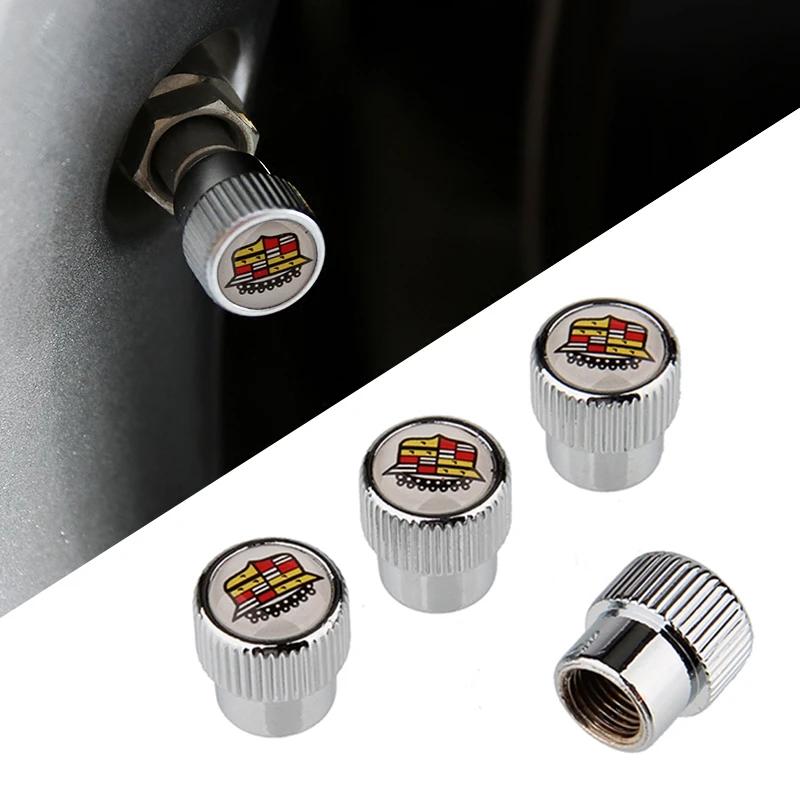Wheel Valve Stem Caps Air Cover Auto Accessories for Cadillac Escalade Tiburon Deville Seville XT5 XTS CTS BLS SLS DTS SRX XLR AIQ1