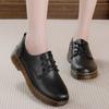 Retro Casual British Style Spring and Autumn Beef Tendon Black New Commuter Comfortable Mother Thick Bottom