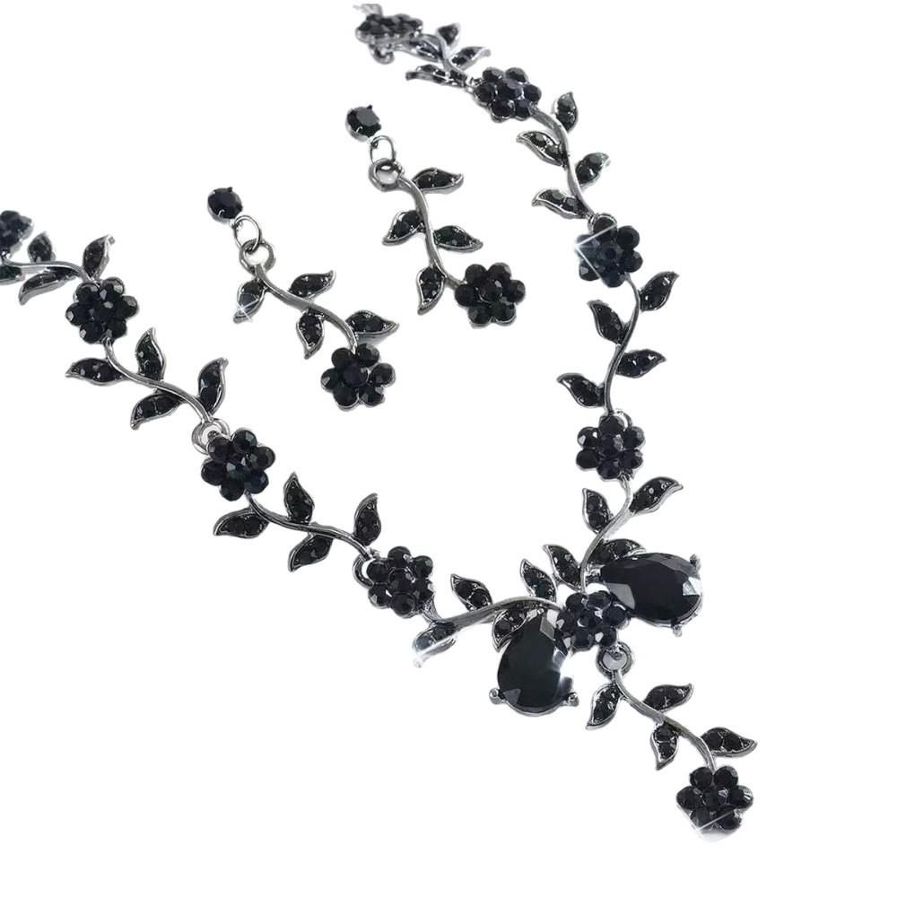 Elegantes Wasserziegel Braut-Halsketten- und Ohrring-Set: Heiß begehrter Hochzeitsschmuck