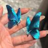 1 Pair Colorful Blue Earrings Elegant Stud Wings Studs Party Women's Ear Accessories
