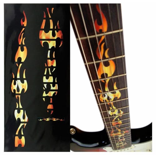 Jockomo Fire Flame/Real Fire Guitar Inlay Sticker
