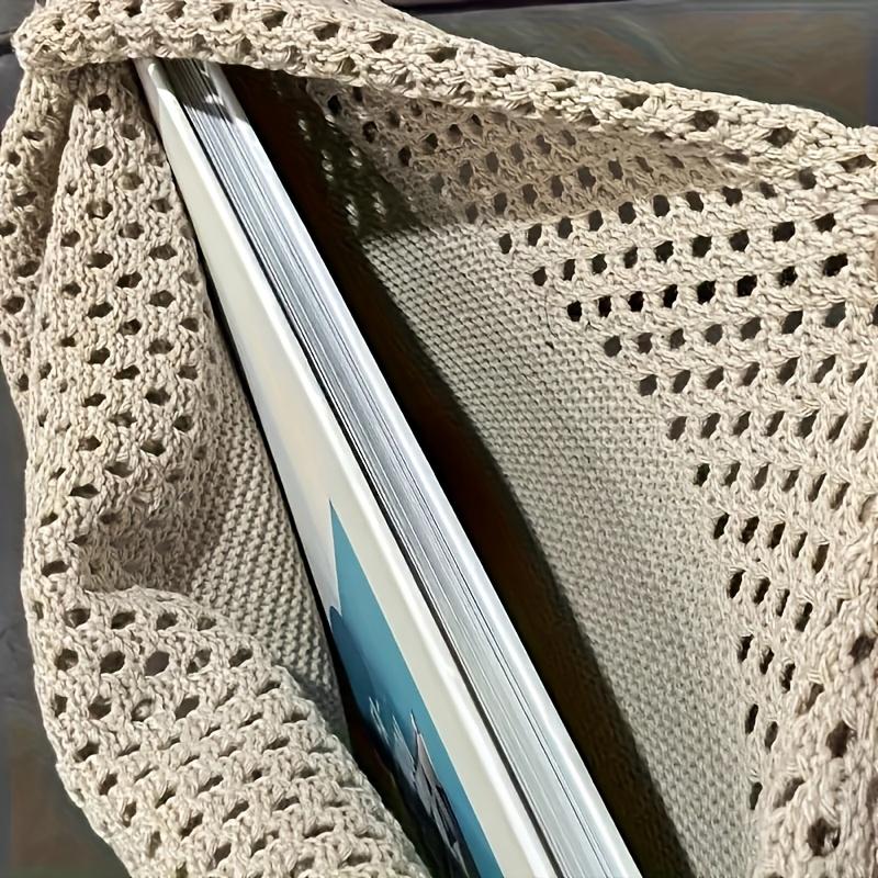 Borsa a Tote in Maglia Bohemien da Donna con Design ajour, Borsa a Spalla in Nylon per Uscite Casual e Viaggi in Spiaggia, Borsa a Tote da Spiaggia alla Moda