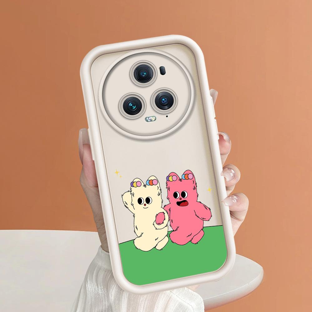 

Мягкий силиконовый квадратный чехол с рисунком лестницы для телефона, полное покрытие, противоударный защитный резиновый чехол для камеры для Huawei Honor Honor 50 белый