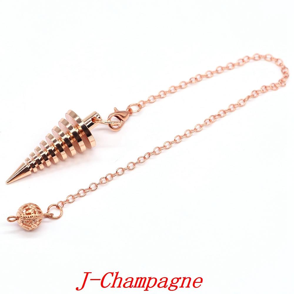 Metal Pendulum For Dowsing Divination Pendulos Spiral Cone Gold Color Copper Radiesthesia Pendulums Healing Pendule