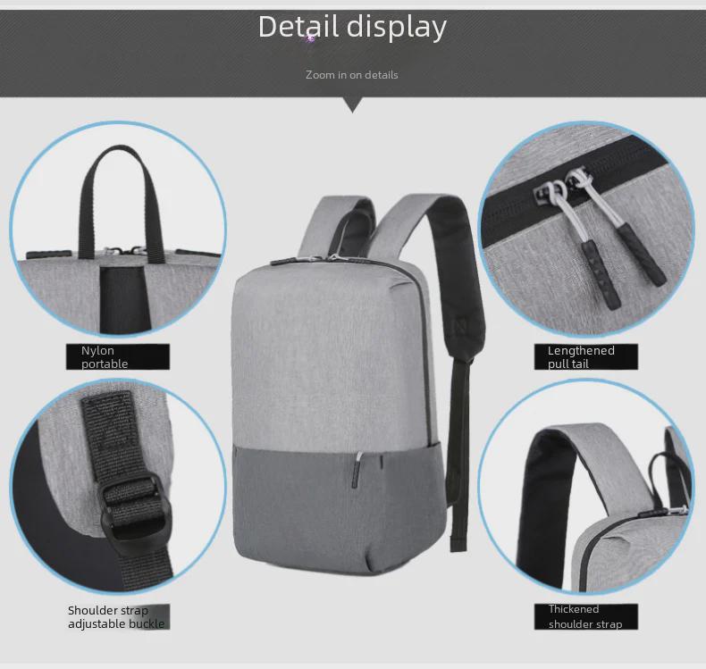 Sac à dos de voyage élégant à blocs de couleurs, style coréen, grande capacité, unisexe, personnalisable.