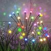 Outdoor Solar Pathway Light Waterproof 10 Heads Led Powered Swaying Firefly Lamp Star Burst Solar Firefly Garden Light