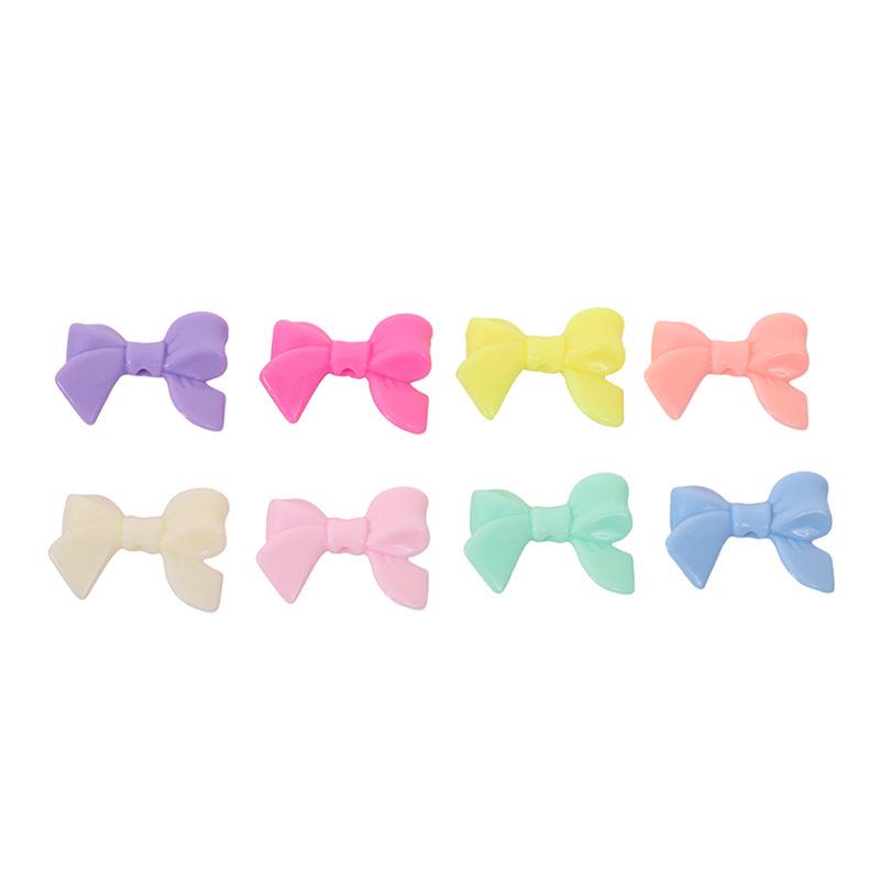 Glossy Solid Color Rubber Paint Bowtie Accessories for DIY Phone Cases
