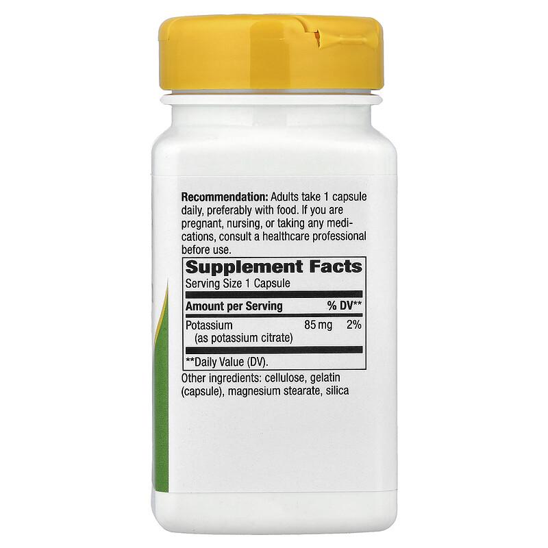 Potassium, 85 mg, 100 Capsules