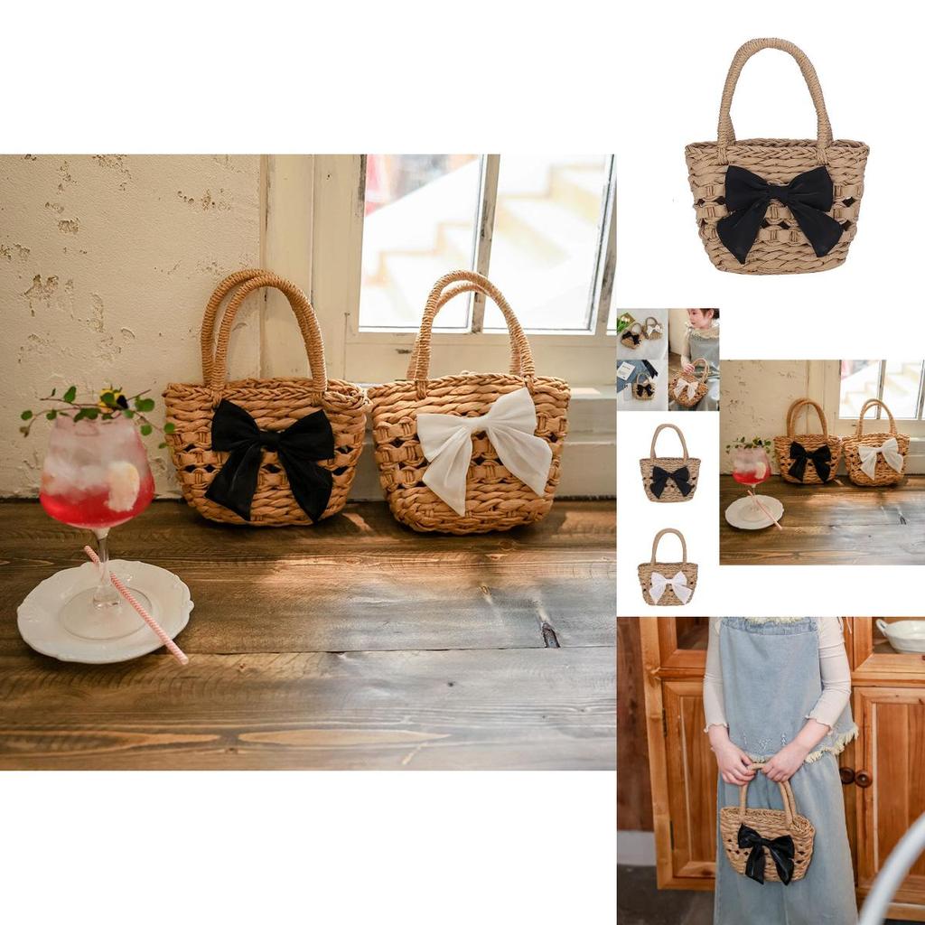 Childrens Woven Straw Bag With Expandable Space And Cute Design For Everyday Use
