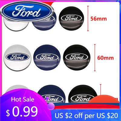 New 2026 Car Sticker Hot For Ford New 4pcs 56mm 60mm 65mm Car Styling Wheel Center Hub Caps Stickers Badge For Ford Fiesta Monde