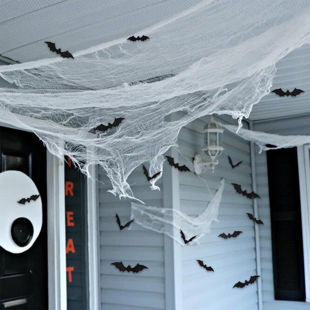 DIY Nightclub Ghost Festival Decoration Props Bar Ghost House Gauze Scary Ragged Cloth  Party