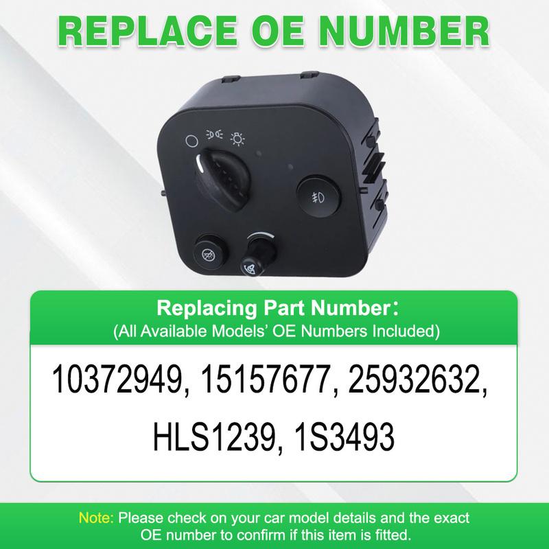 For Chevrolet Trailblazer EXT 2002–2006 15157677 Headlight Lamp Dimmer Switch 10372949