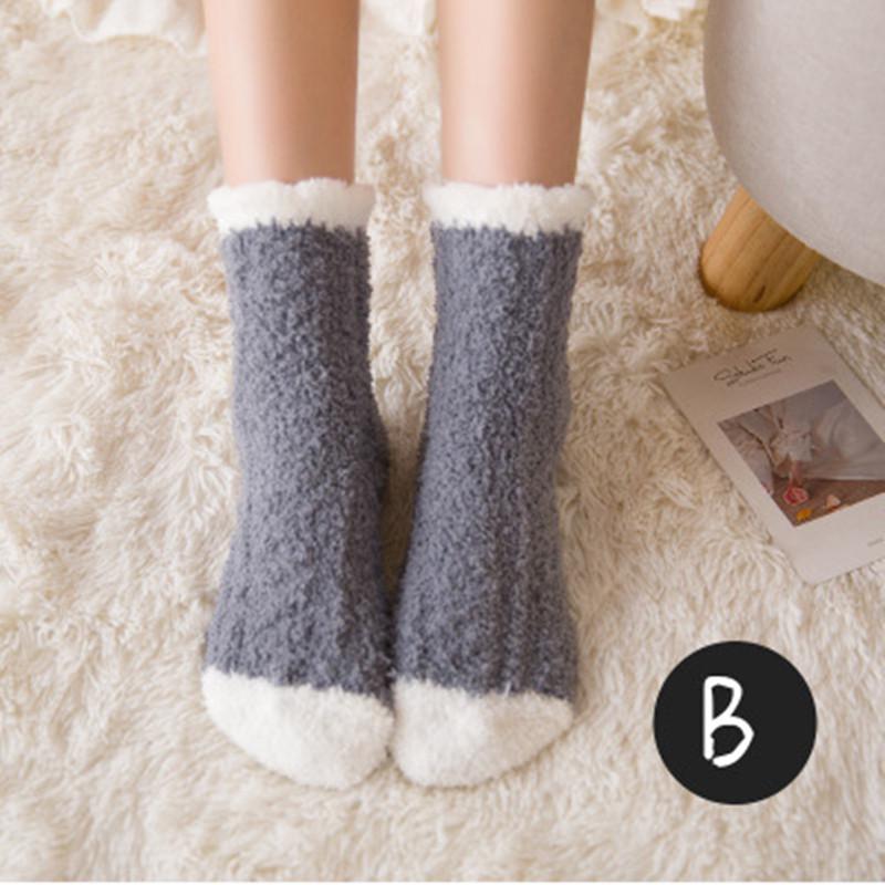 Șosete Drăguțe Desen Animat Femei Toamnă Iarnă Groase Calde de Podea Dormit Șosete Coral Velvet Termice Lolita Kawaii Șosete Cadouri de Crăciun