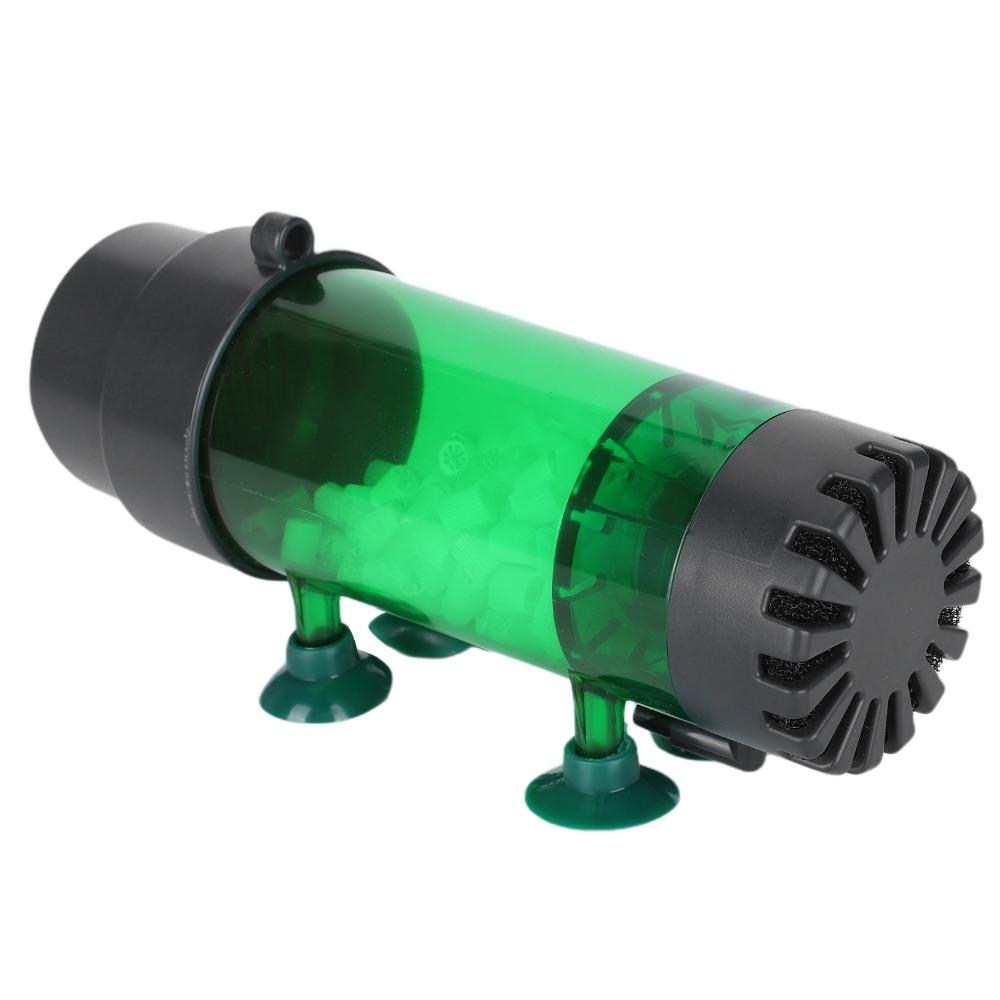 Plastic Fluidized Bed Filter Stable Installation Easy Cleaning Bubble Bio Media Filter With Suction Cup Green