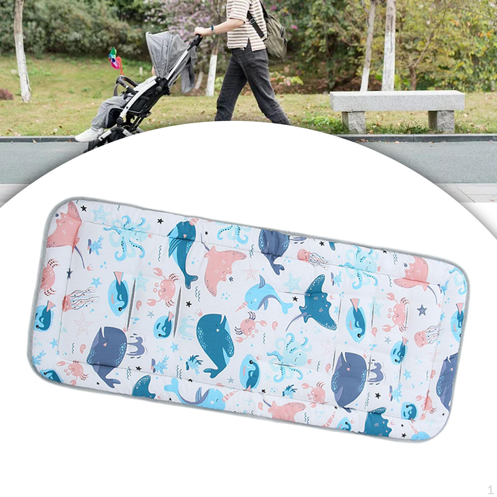 

Подушка для детской коляски, подушки для сиденья, коврик для тележки, дышащая подкладка для новорожденного, подкладка для детской коляски Marine Life