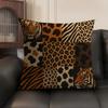 Leopard Tiger Giraffe Zebra Cushion Cover Linen Organic Fabric DoubleSided Printing Sofa Breathable Home Decor Gift Pillow Case