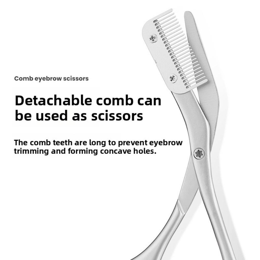 Metal Texture Eyebrow Scissors Built-in Comb Grooming Tool New Eyebrow Trimmer  Creating Eyebrows