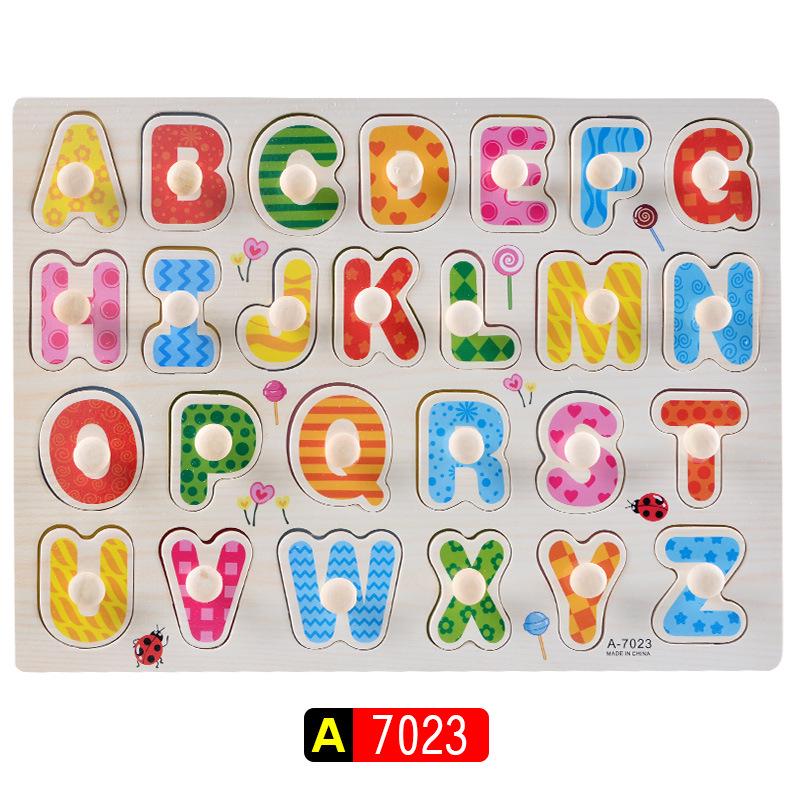 Wooden 3D Educational Grasping Board & Puzzle for Children: Animal & Fruit Theme Cognitive Toy