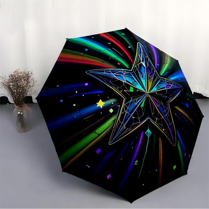 1pc Cosmic Star Automatic Umbrella - Automatic Opening And Closing, Sturdy Iron Frame, Formal Occasions Yy251018111