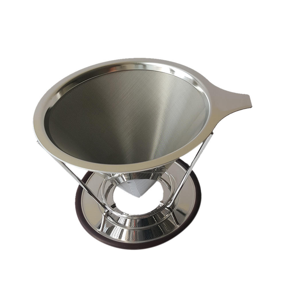 

Новая капельница для заливки кофе из нержавеющей стали, двухслойный сетчатый фильтр, чашка для приготовления кофе 125mm 1#