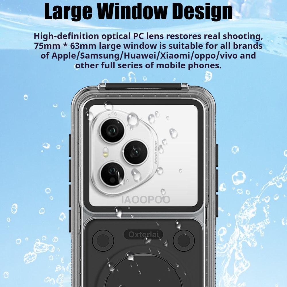 Wodoodporne etui do nurkowania i pływania, 15 metrów głębokości, dla Honor 400 300 200 Pro Ultra, Huawei Nova 14 13 Pro Ultra, z przyciskiem telefonu