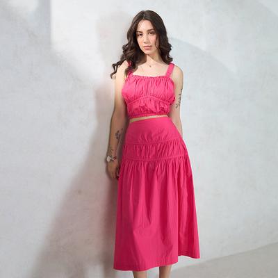 Virgio Damen Midi-Länge Fit and Flare Rock