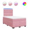 VidaXL Sommier à lattes de lit avec matelas rose 120x190 cm velours, lit, lit à plate-forme, lit à panneaux, meuble de 3293169
