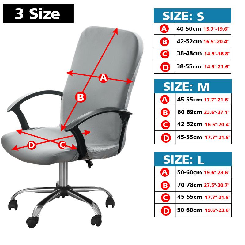 1Set Solid Color Elastic Chair Cover Thickened Internet Cafe Cinema Armchair Case Office Staff Computer Swivel Seat Cover Removable