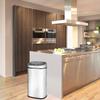 Kitchen Bin Push - CITY - KITCHEN MOVE - 58 L - Simple Push Opening - Stainless Steel with Rim
