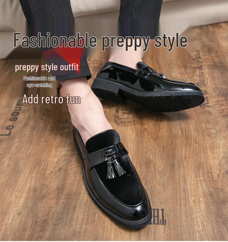 Ανδρικά Loafers με Φούντες Extra Μεγάλα: Παπούτσια Οδήγησης Slip-on από Λουστρίνι, Μεγέθη 38-48.