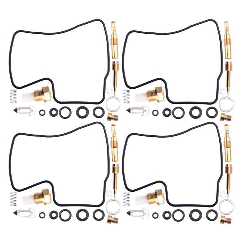 4 Sets Motorcycle Carburetor Repair Rebuild Kit Fit for Honda VFR700 VFR750 VF750C V45 Magna VF750F V45 Interceptor VF700C Magna