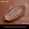 ZISIZ Chinese Style Black Walnut Carved Fruit Dish