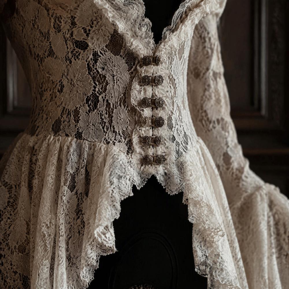 Lace Gothic Dress Floral Lace Cosplay Dress Maxi Dress Renaissance Dress Vintage