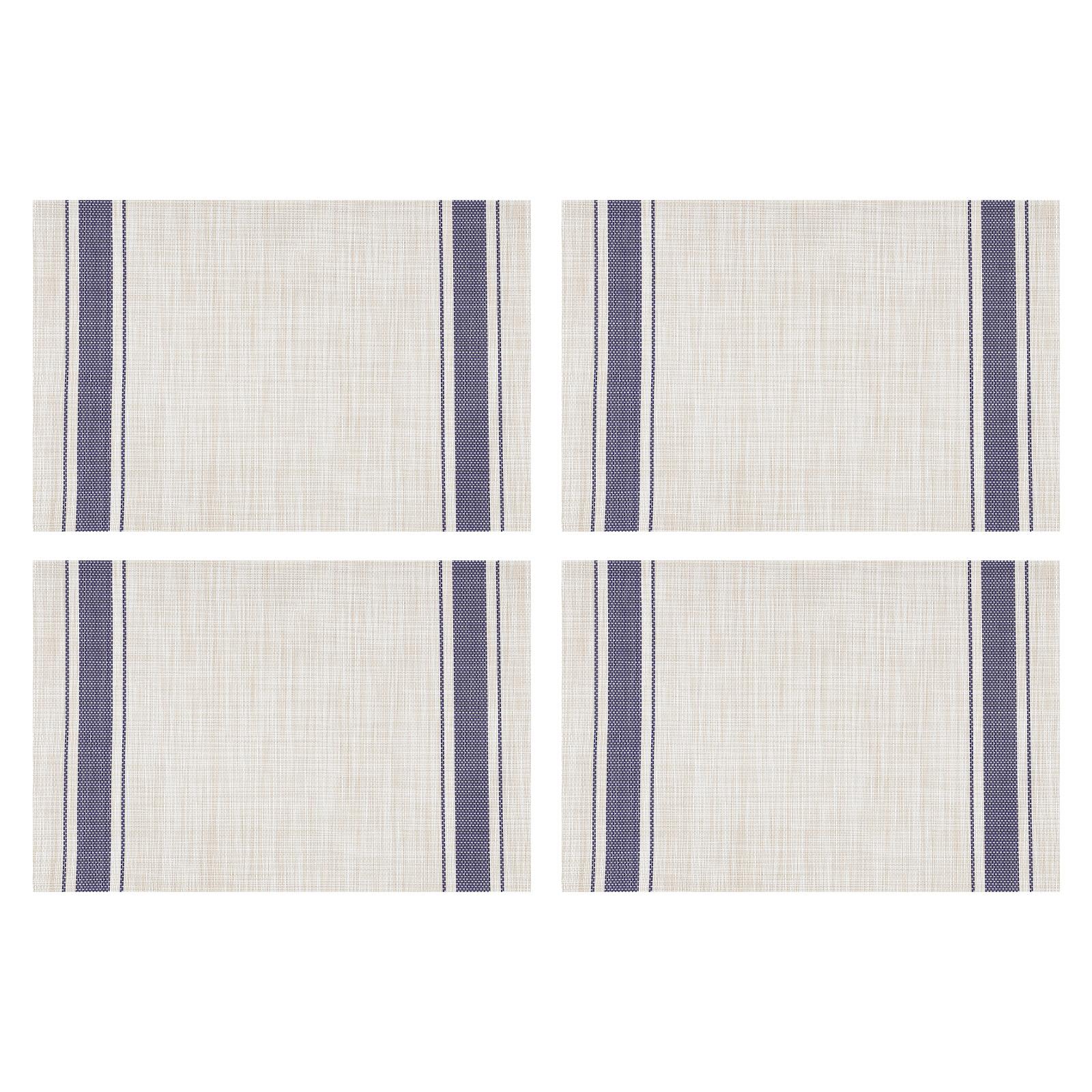 

4PCS Woven Placemats 18x12 Inch, Heat-Resistant Table Mats PVC Polyester for Dining Table Decor, Kitchen, Restaurant, Party 18 x 12 inch