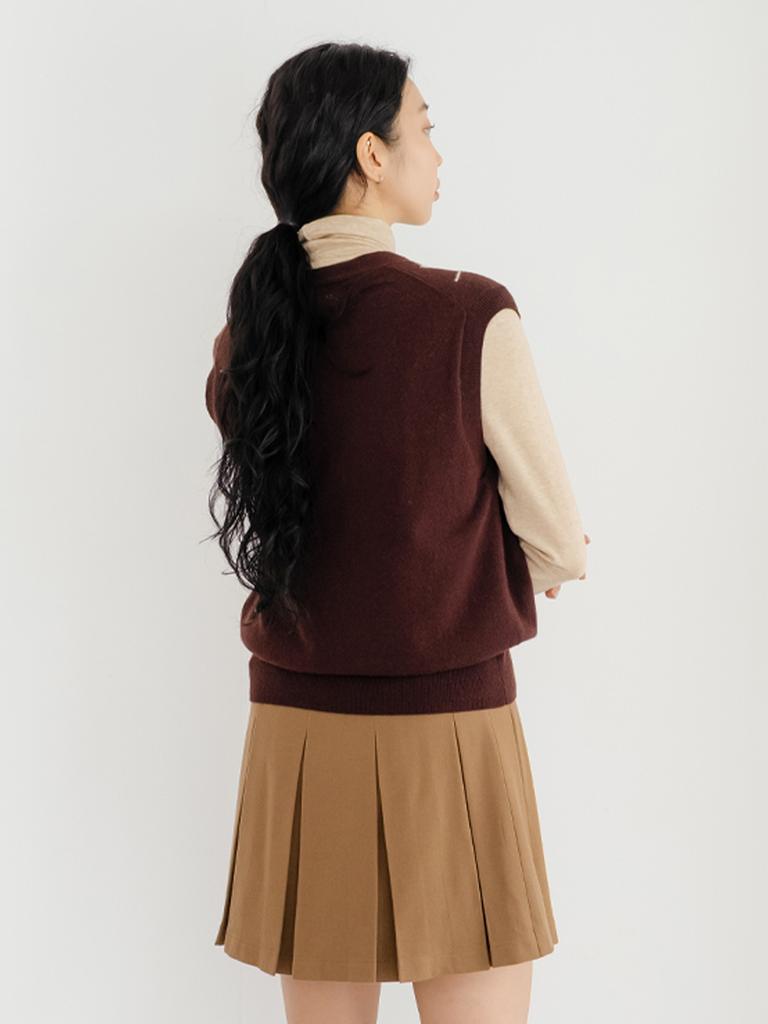 NITINA Cashmere Blending Argyle Vest Br