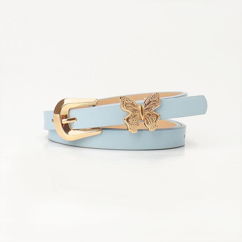 Style Pu Leather Belt With Bow Decor For Girls And Women Summer Wear
