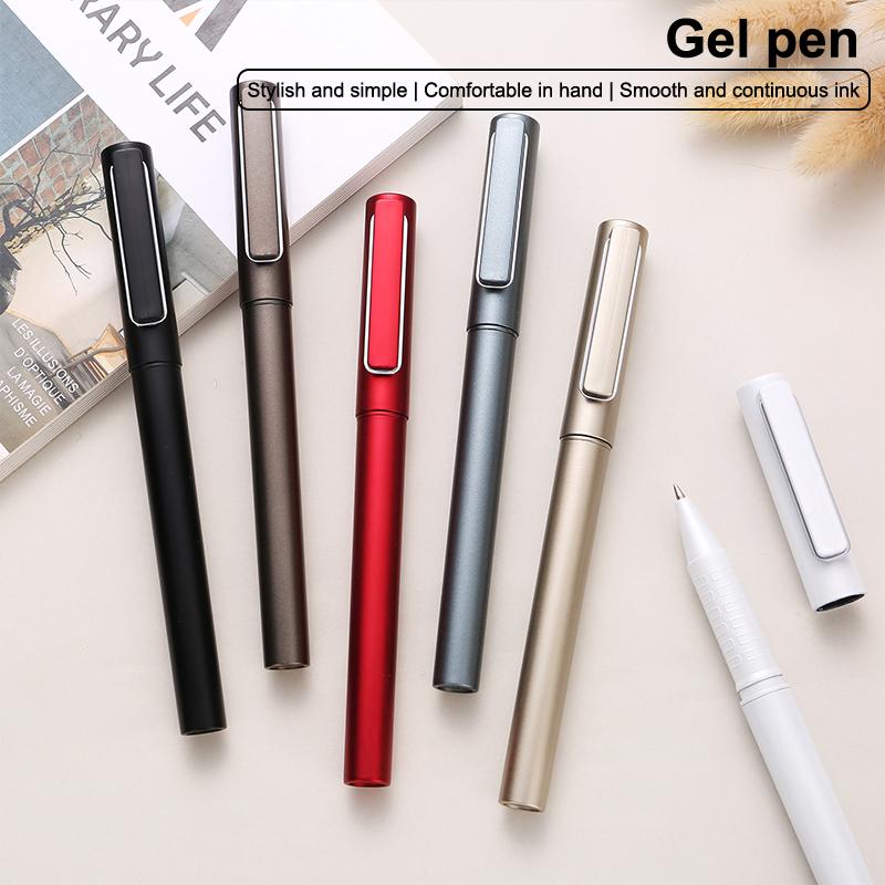 New New Metal Rollerball Pen Black Refill 0.5mm Nib Ballpoint Pens High Quality Business Office Student Signature Pen Gift