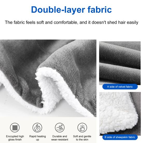 Flannel Blanket Thickened Double Layer Comfortable Touch Blanket Elastic Edge Winter Warm Plush Sofa Throw Blanket
