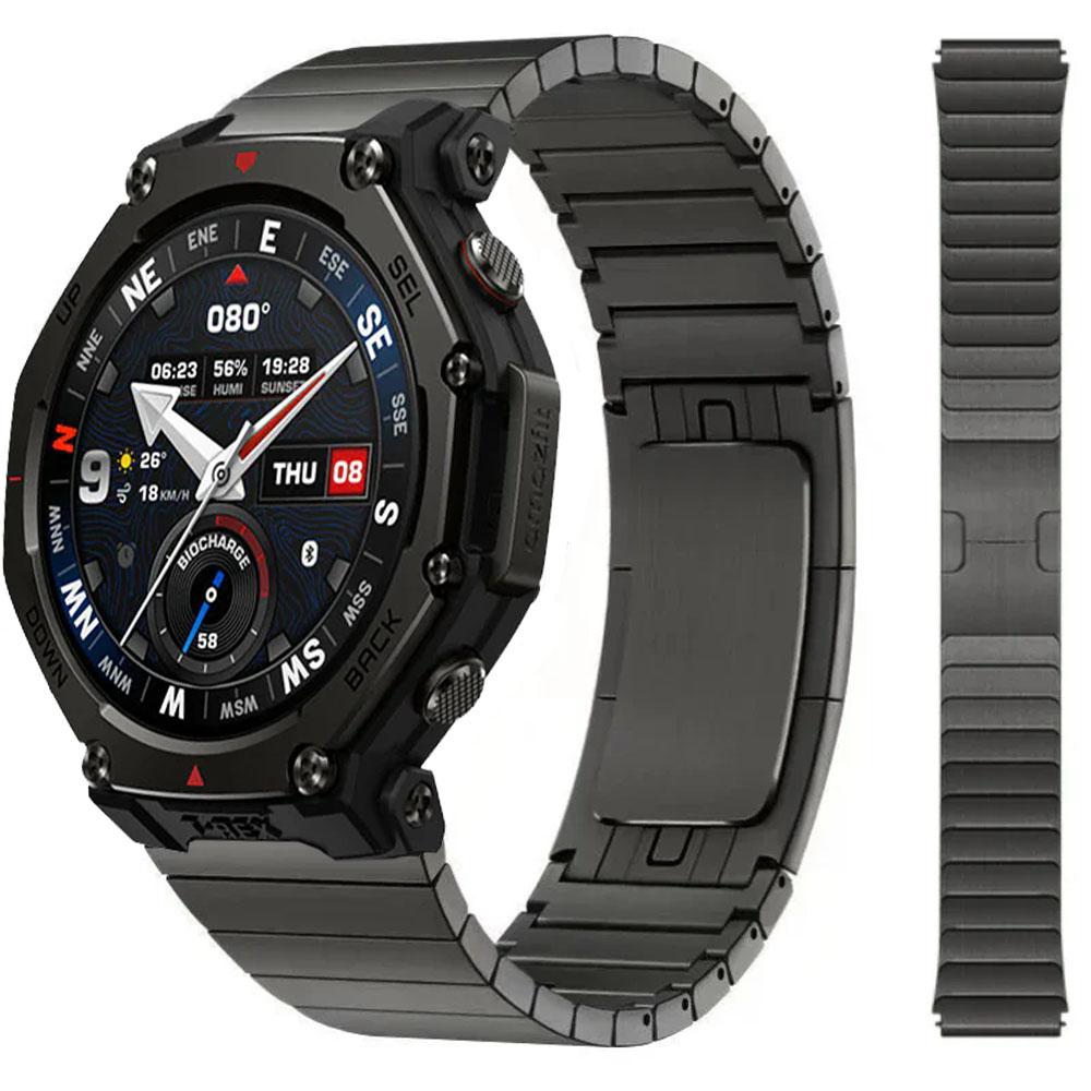 Cinturino Originale in Metallo da 22 mm per Amazfit T-Rex3 Pro 48 mm/Balance 2-1 Cinturino in Acciaio Inossidabile per Huawei Watch GT6-5-4 Accessori