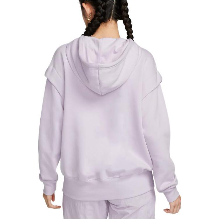Nike Minimalist Letter Print Casual Hoodie Women Tops Purple DQ6586-530