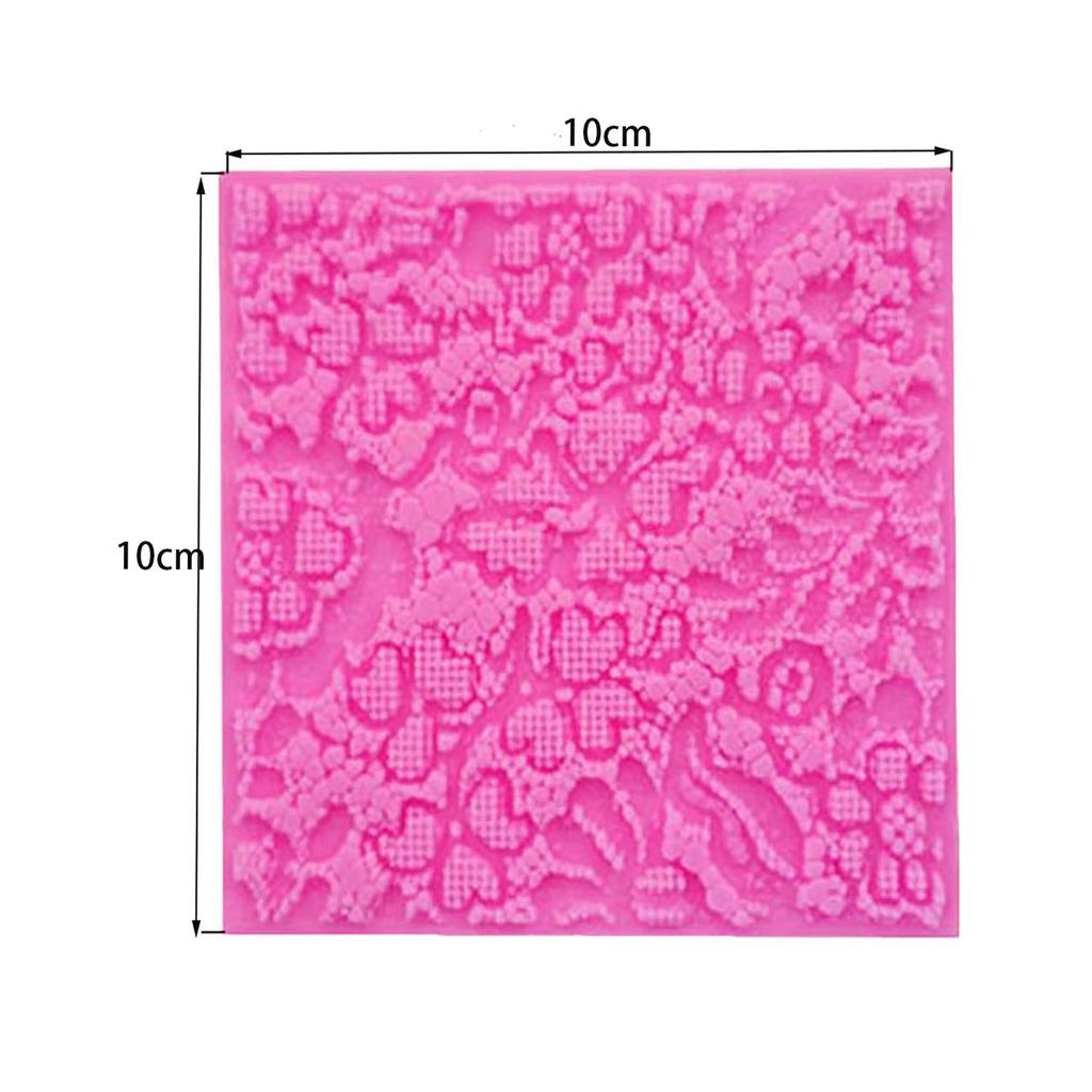 Quadratische Matte Fondant Wandfliesen Formen Spitze Silikon Süßigkeiten Kuchen Rand Dekoration Schokolade Zebra Form