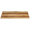 VidaXL Dessus de table bord vivant 100x80x3,8 cm bois de manguier brut, dessus de table en bois, dessus de table d'appoint, 370700