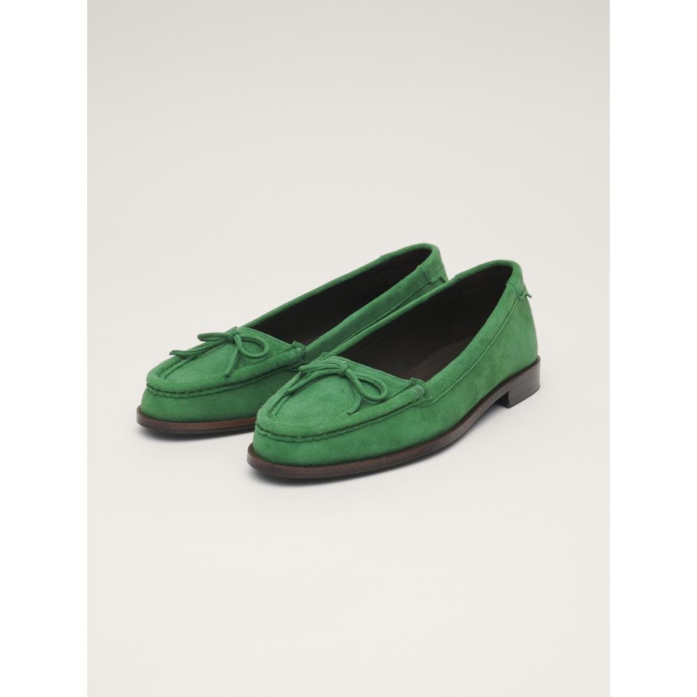 

Кожаные лоферы SIENNE Classic Stitch, зеленые