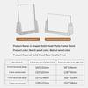 U-Shaped Walnut Beech Wood Photo Frame Transparent Acrylic Clear Picture Display for Cafe Shop Table Decor
