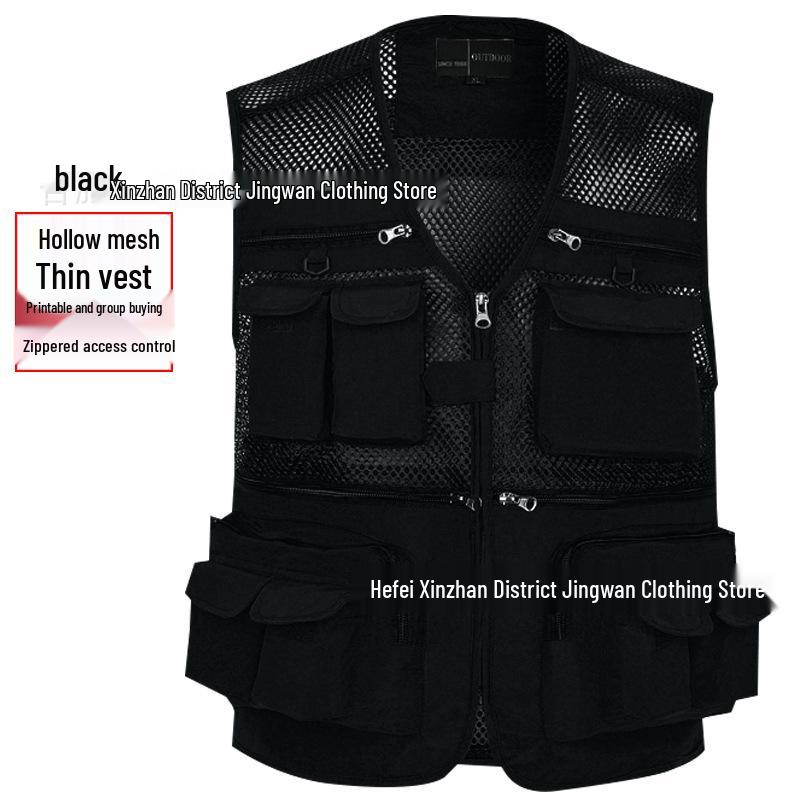 Men's Summer Mesh Multi-Pocket Fishing Vest – Outdoor Lightweight Sleeveless Jacket